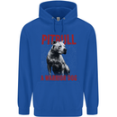 Pitbull Warrior Dog Mens 80% Cotton Hoodie Royal Blue