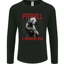 Pitbull Warrior Dog Mens Long Sleeve T-Shirt Black