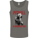 Pitbull Warrior Dog Mens Vest Tank Top Charcoal