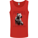 Pitbull Warrior Dog Mens Vest Tank Top Red