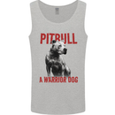 Pitbull Warrior Dog Mens Vest Tank Top Sports Grey