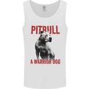 Pitbull Warrior Dog Mens Vest Tank Top White
