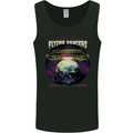 Planet Eating Flying Saucers Alien UFO Mens Vest Tank Top Black