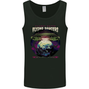 Planet Eating Flying Saucers Alien UFO Mens Vest Tank Top Black