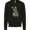 Planets Christmas Tree Space Astronaut Xmas Mens Sweatshirt Jumper Black