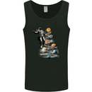 Planets Christmas Tree Space Astronaut Xmas Mens Vest Tank Top Black