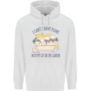 Plans With My Cat in the Garden Gardener Childrens Kids Hoodie White