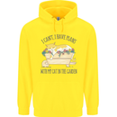 Plans With My Cat in the Garden Gardener Childrens Kids Hoodie Yellow