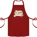 Plans With My Cat in the Garden Gardener Cotton Apron 100% Organic Maroon
