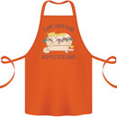 Plans With My Cat in the Garden Gardener Cotton Apron 100% Organic Orange