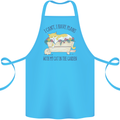 Plans With My Cat in the Garden Gardener Cotton Apron 100% Organic Turquoise