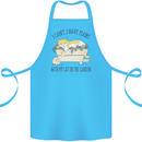 Plans With My Cat in the Garden Gardener Cotton Apron 100% Organic Turquoise