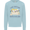 Plans With My Cat in the Garden Gardener Kids Sweatshirt Jumper Light Blue