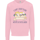 Plans With My Cat in the Garden Gardener Kids Sweatshirt Jumper Light Pink