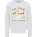 Plans With My Cat in the Garden Gardener Kids Sweatshirt Jumper White