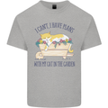 Plans With My Cat in the Garden Gardener Kids T-Shirt Childrens Sports Grey