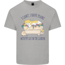 Plans With My Cat in the Garden Gardener Kids T-Shirt Childrens Sports Grey