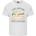 Plans With My Cat in the Garden Gardener Kids T-Shirt Childrens White