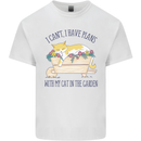 Plans With My Cat in the Garden Gardener Kids T-Shirt Childrens White