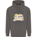 Plans With My Cat in the Garden Gardener Mens 80% Cotton Hoodie Charcoal