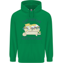Plans With My Cat in the Garden Gardener Mens 80% Cotton Hoodie Irish Green