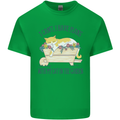 Plans With My Cat in the Garden Gardener Mens Cotton T-Shirt Tee Top Irish Green