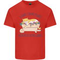 Plans With My Cat in the Garden Gardener Mens Cotton T-Shirt Tee Top Red