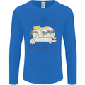 Plans With My Cat in the Garden Gardener Mens Long Sleeve T-Shirt Royal Blue