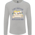 Plans With My Cat in the Garden Gardener Mens Long Sleeve T-Shirt Sports Grey