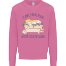 Plans With My Cat in the Garden Gardener Mens Sweatshirt Jumper Azalea