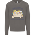 Plans With My Cat in the Garden Gardener Mens Sweatshirt Jumper Charcoal