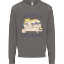 Plans With My Cat in the Garden Gardener Mens Sweatshirt Jumper Charcoal