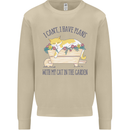 Plans With My Cat in the Garden Gardener Mens Sweatshirt Jumper Sand