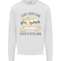 Plans With My Cat in the Garden Gardener Mens Sweatshirt Jumper White
