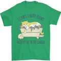 Plans With My Cat in the Garden Gardener Mens T-Shirt 100% Cotton Irish Green