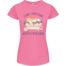 Plans With My Cat in the Garden Gardener Womens Petite Cut T-Shirt Azalea