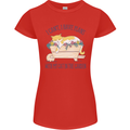 Plans With My Cat in the Garden Gardener Womens Petite Cut T-Shirt Red
