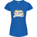 Plans With My Cat in the Garden Gardener Womens Petite Cut T-Shirt Royal Blue