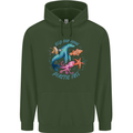 Plastic Free Climate Change Octopus Ocean Fish Childrens Kids Hoodie Forest Green