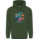 Plastic Free Climate Change Octopus Ocean Fish Childrens Kids Hoodie Forest Green