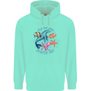Plastic Free Climate Change Octopus Ocean Fish Childrens Kids Hoodie Peppermint