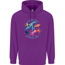 Plastic Free Climate Change Octopus Ocean Fish Childrens Kids Hoodie Purple