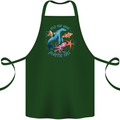 Plastic Free Climate Change Octopus Ocean Fish Cotton Apron 100% Organic Forest Green