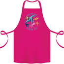 Plastic Free Climate Change Octopus Ocean Fish Cotton Apron 100% Organic Pink