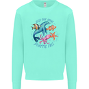 Plastic Free Climate Change Octopus Ocean Fish Kids Sweatshirt Jumper Peppermint