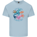 Plastic Free Climate Change Octopus Ocean Fish Kids T-Shirt Childrens Light Blue