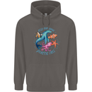 Plastic Free Climate Change Octopus Ocean Fish Mens 80% Cotton Hoodie Charcoal