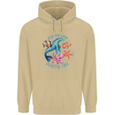 Plastic Free Climate Change Octopus Ocean Fish Mens 80% Cotton Hoodie Sand