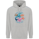 Plastic Free Climate Change Octopus Ocean Fish Mens 80% Cotton Hoodie Sports Grey