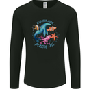 Plastic Free Climate Change Octopus Ocean Fish Mens Long Sleeve T-Shirt Black
